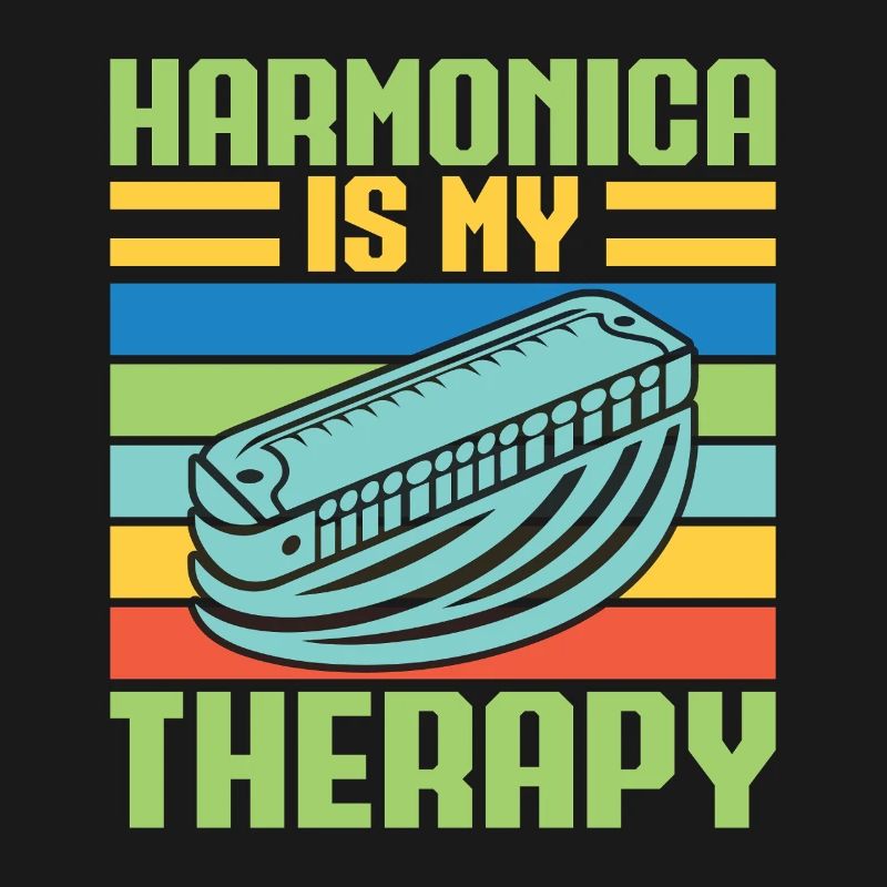 Funny Harmonica Player Is My Therapy Harmonica