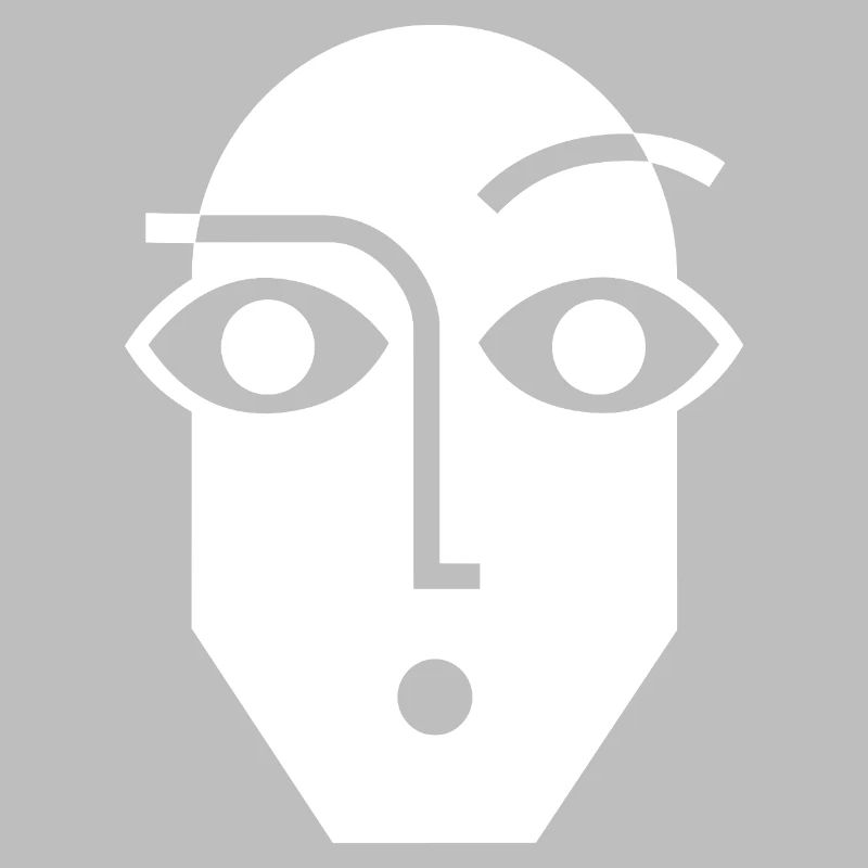 Black and White Linear Abstract Face