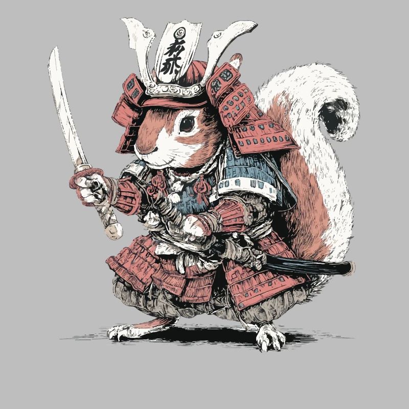 Eichhörnchen-Samurai-Rüstung