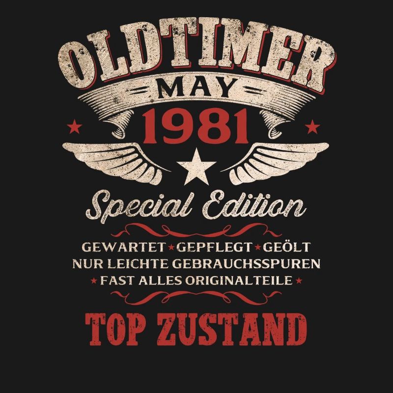 45. Geburtstag Geschenk Mann Oldtimer Mai 1981