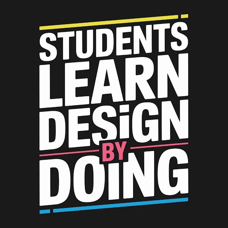 Designer Educator Students Learn Graphic Design
