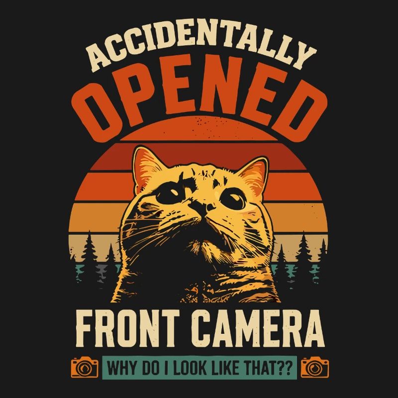 Front camera accidentally open cat