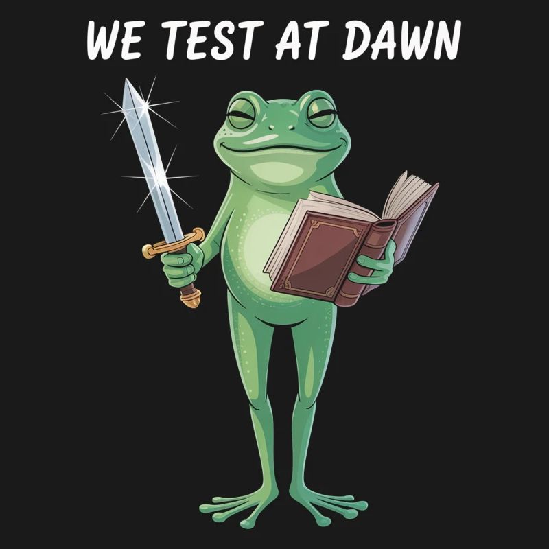 Dawn Quest Frog Sword and Scroll