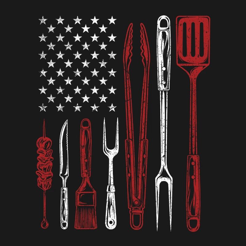 BBQ Grill Tools US Flag Pitmaster