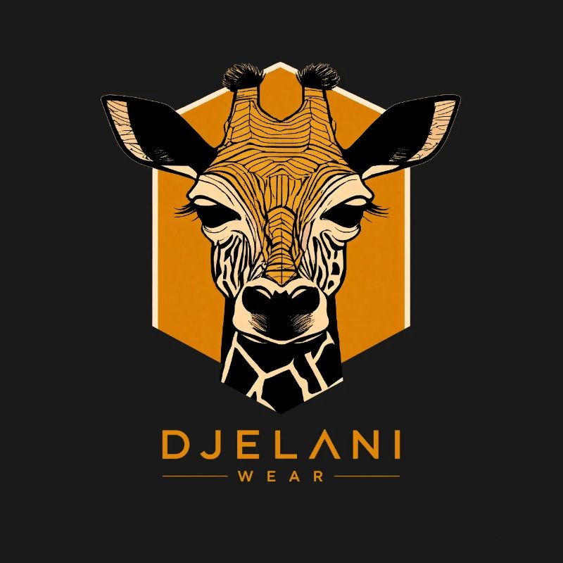 Geometric Giraffe in Ochre