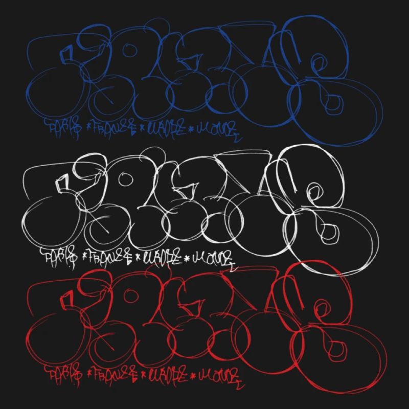 Graffiti Kunst Collage Print (Pariser Bubble Style