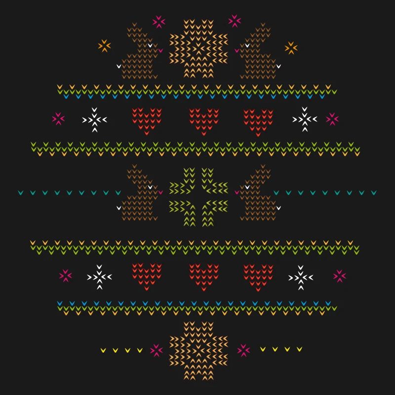 Easter motifs in knitting pattern style for Easter