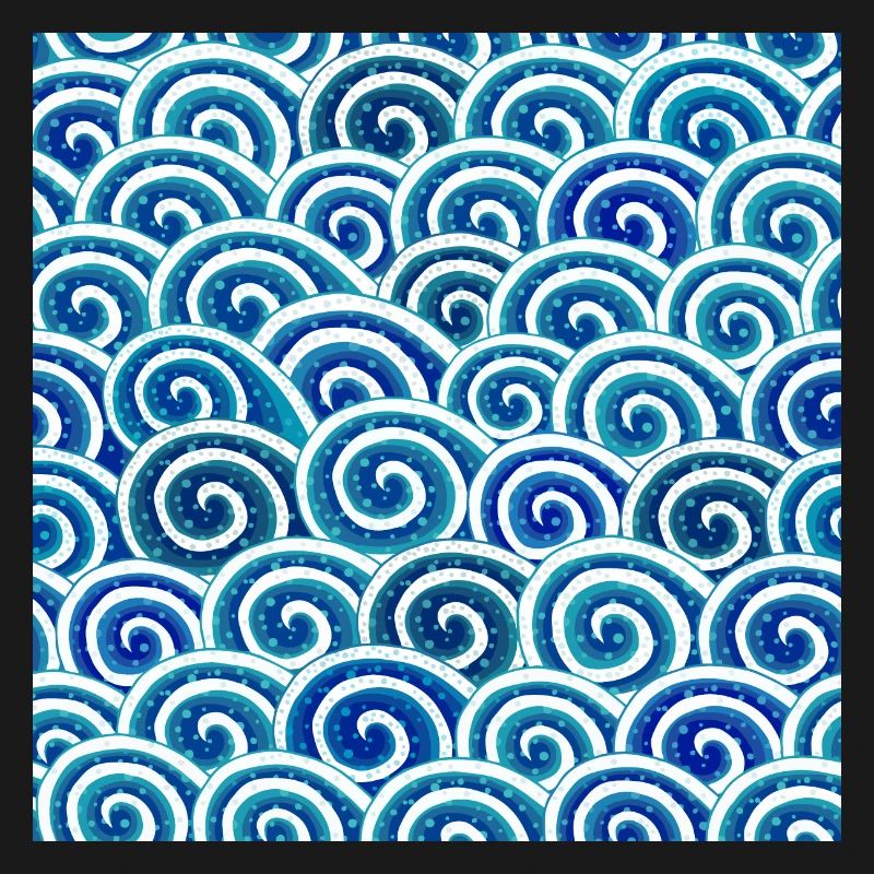 Expressive wave pattern in blue
