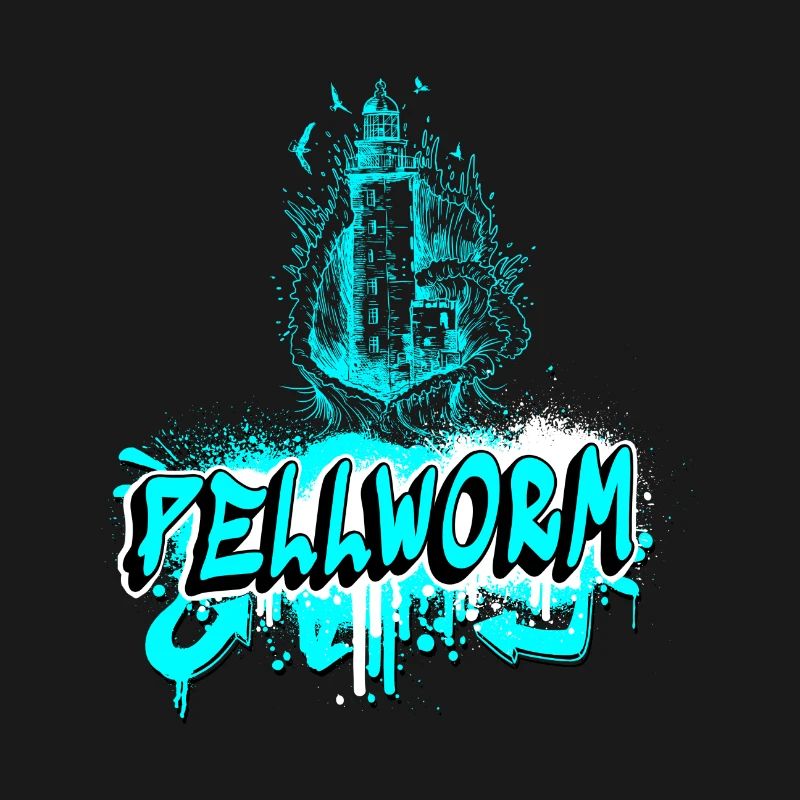 Conception de graffitis du phare de Pellworm