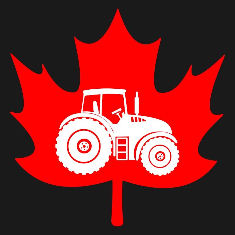 Canada maple leaf tractor logo