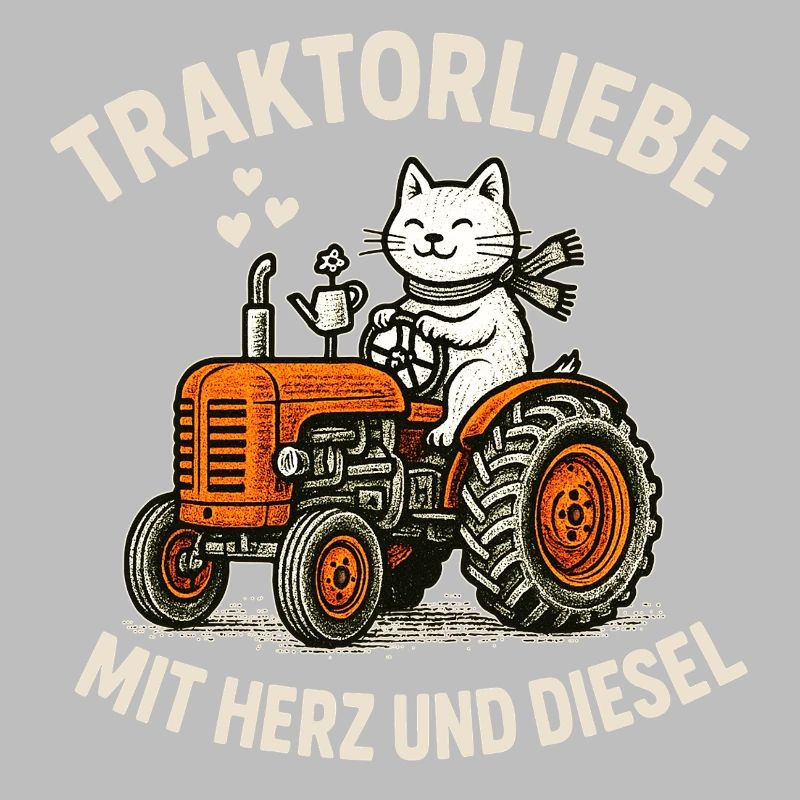 Trattore amore con cuore e diesel