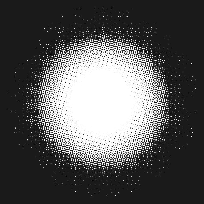 Light Illusion Moon Point Grid Design Circle Round