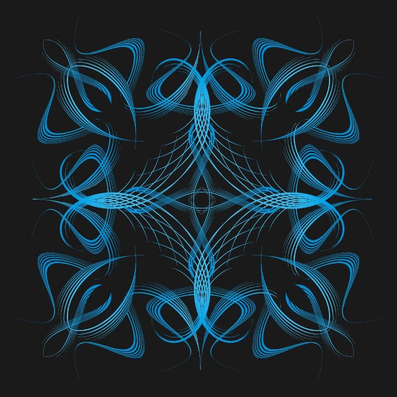Delicate dynamic blue line pattern