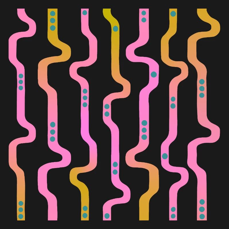 Wiggle Wavy Stripes L Stripes L Riso Transition