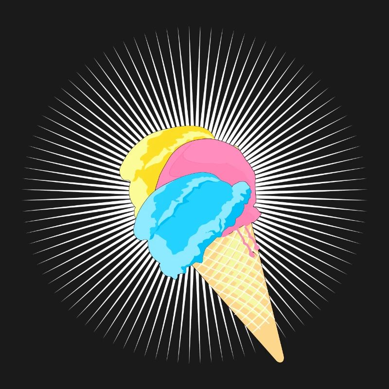 Eis Eistüte Eiskrem Softeis Waffel Strahlen