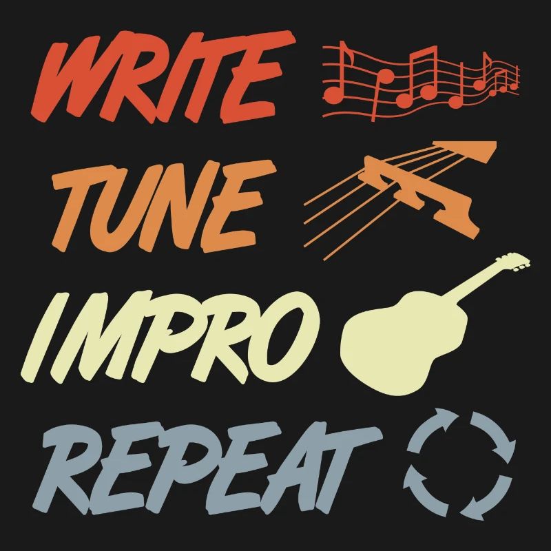 Routine de guitariste drôle