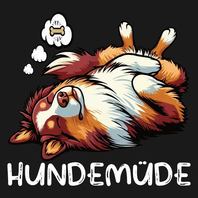 Hundemüde Australian Shepherd Aussie Aussiehalter