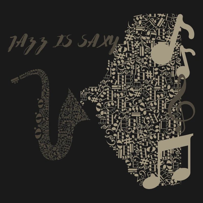 Conception de saxophone musical en notes