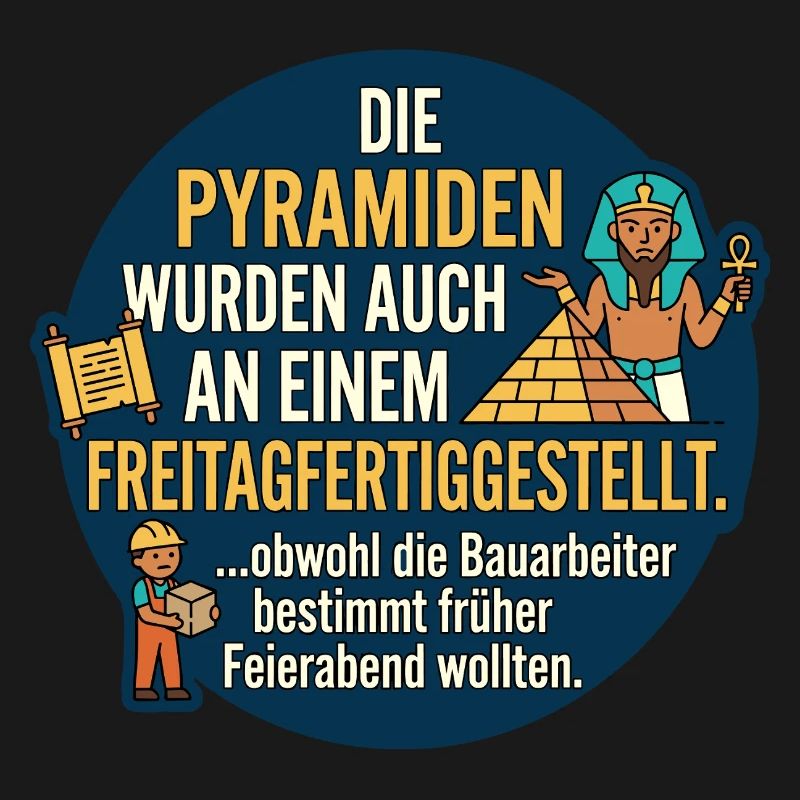 Pyramiden Freitag Feierabend Spruch