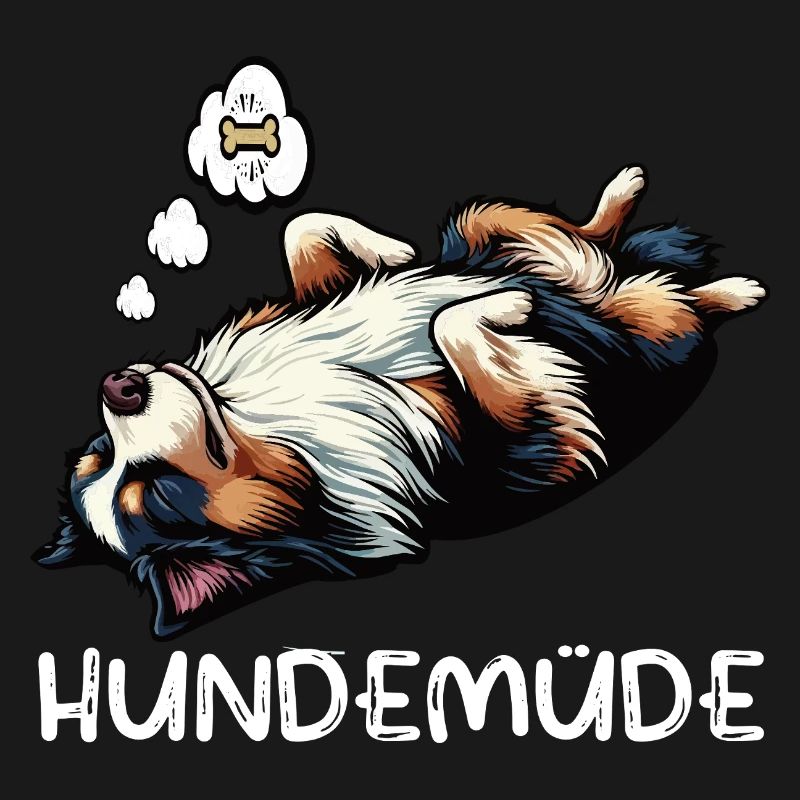 Hundemüde Australian Shepherd Aussie Aussiehalter