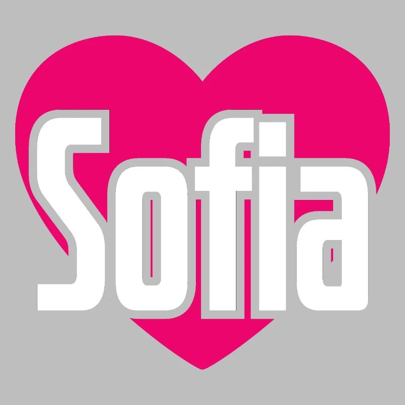 J’aime Sofia Coeur rose J’aime Sofia