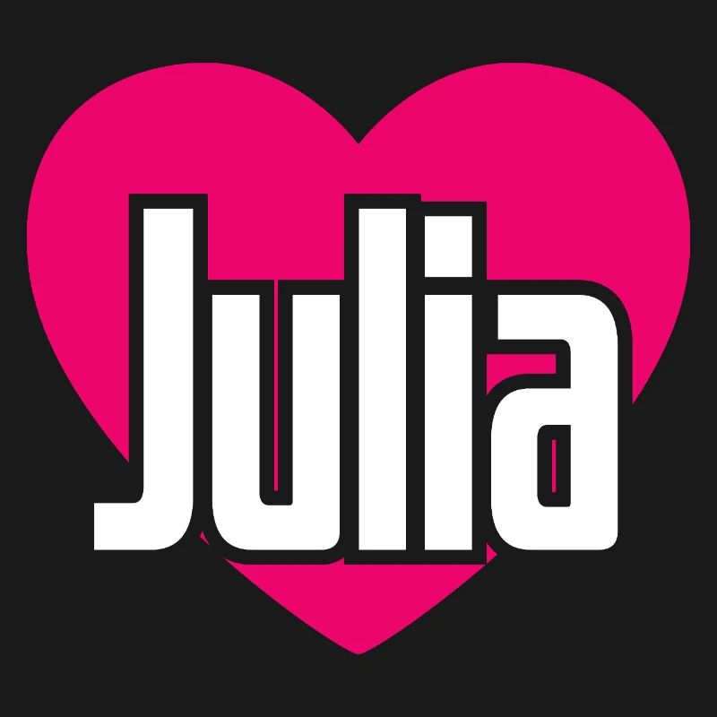 J’aime Julia Coeur rose J’aime Julia