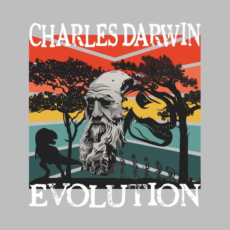 Charles Darwin Evolution textile gift idea