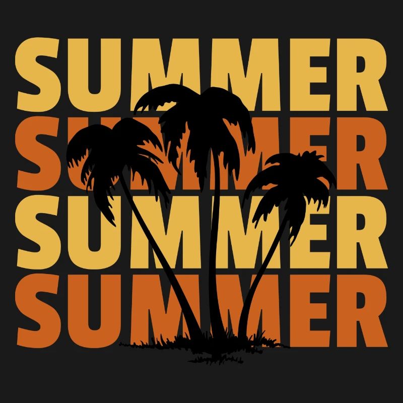 Tropical Summer Palm Tree Pattern