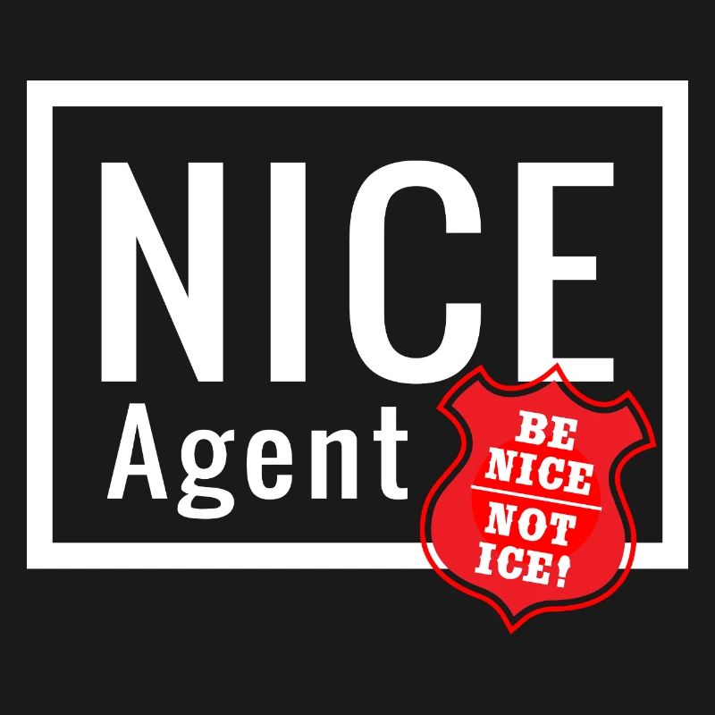 Logo d’agent NICE avec badge statement be nice