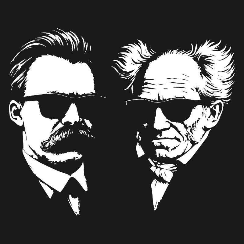 Die deutschen Philosophen Nietzsche und Schopenhhauer