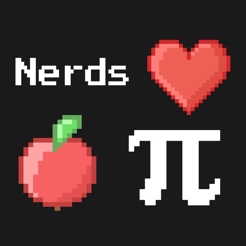 Les nerds adorent Apple Pi Pi Pi Dictons Math Pixel