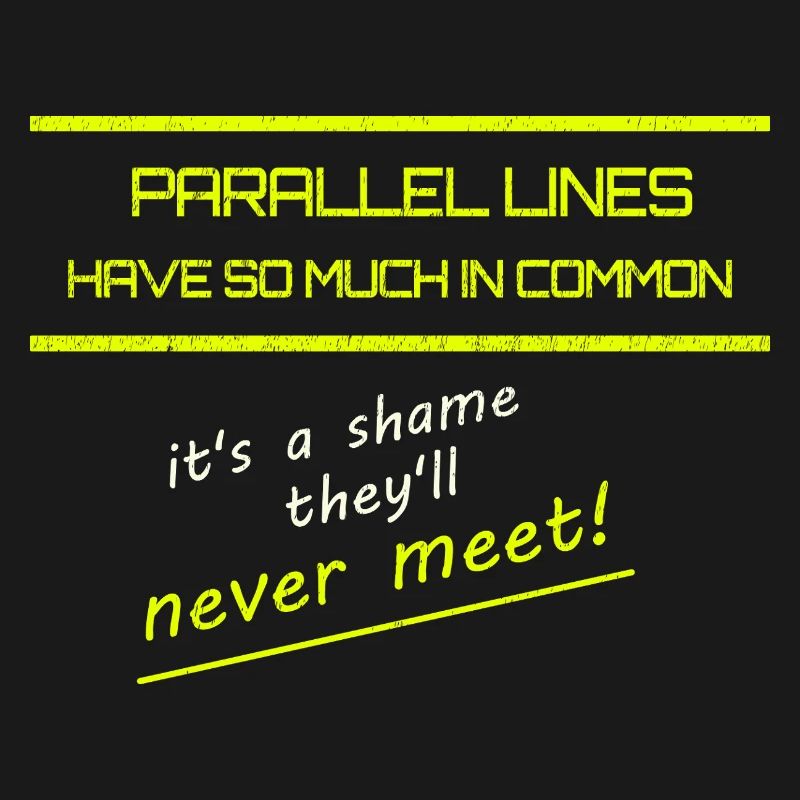 Drôle de lignes parallèles Math Tee