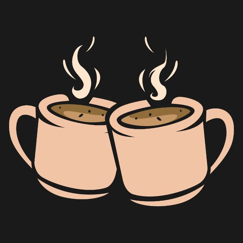 Two coffee cups illustration