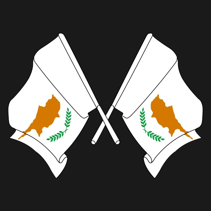 Deux drapeaux Chypre