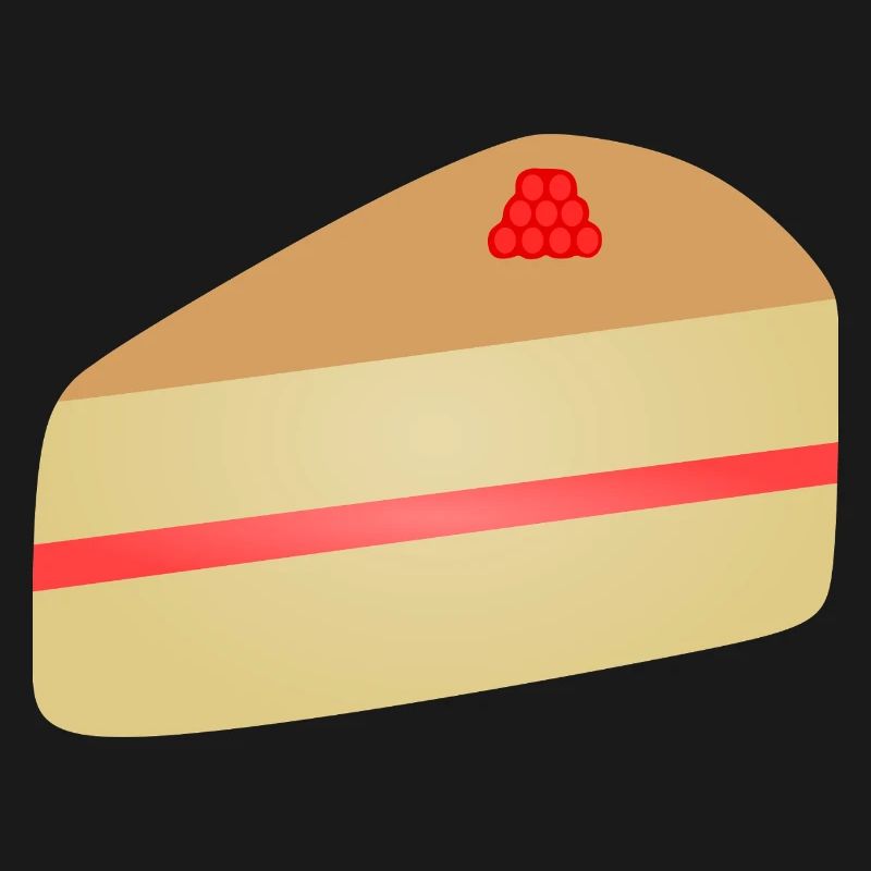 Pastel Cake Slice Raspberry
