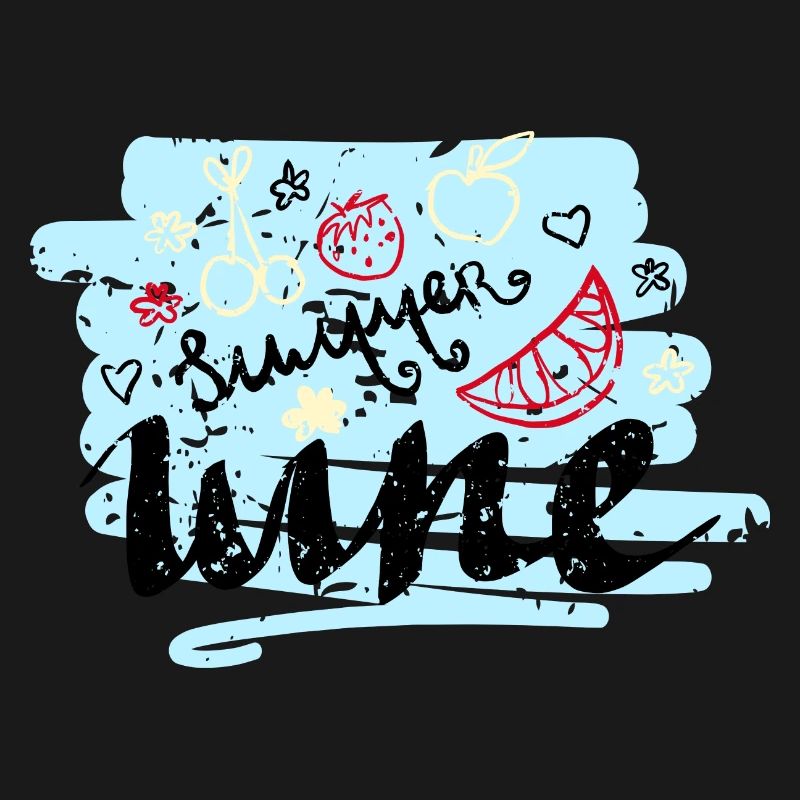 Sommer Scribble Früchte