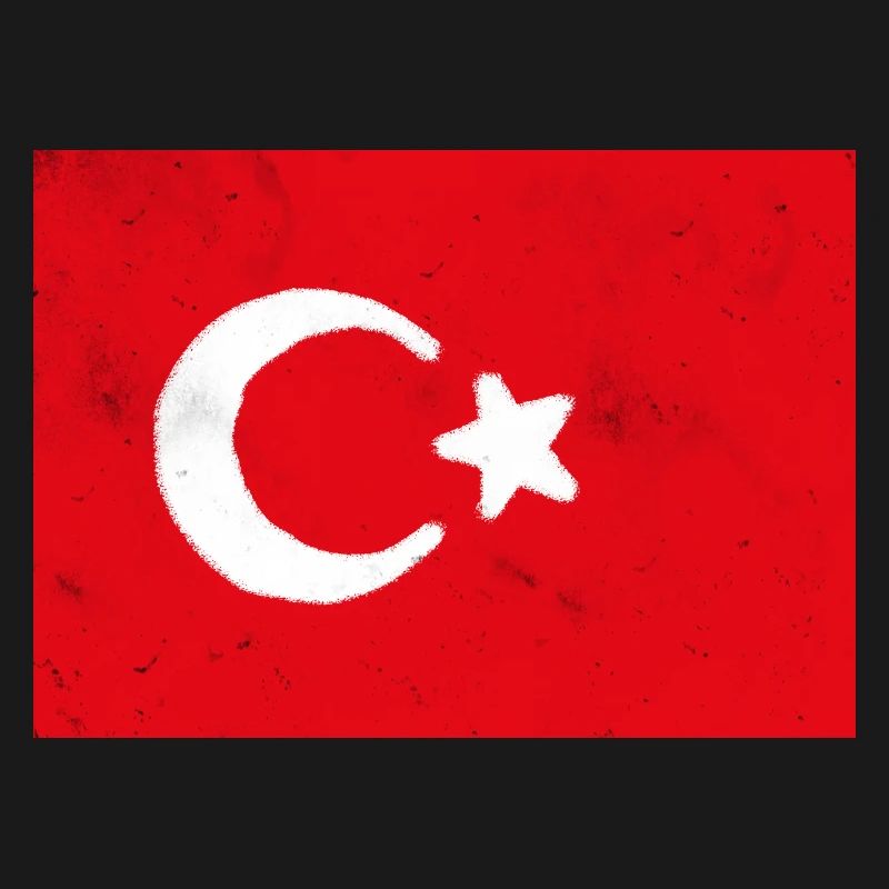 Drapeau turc Impression d’art abstrait
