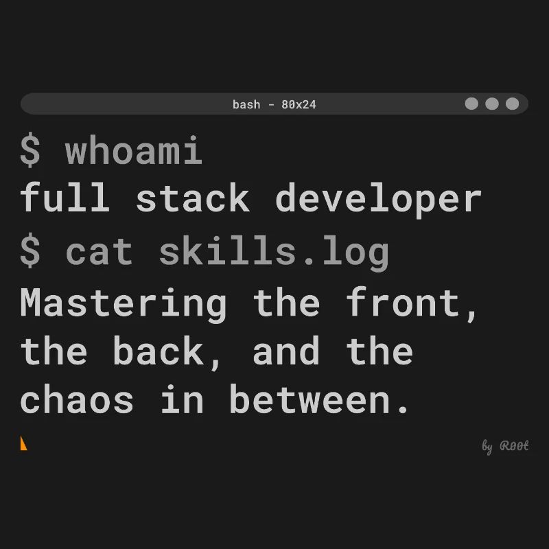 Full Stack Developer Terminal Design
