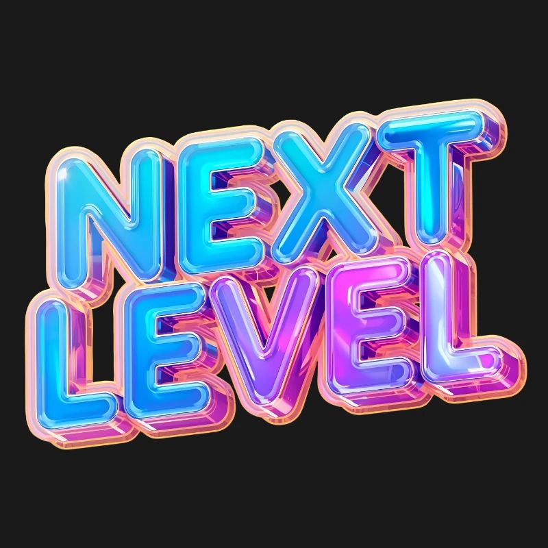 Next Level 3D Text — Bold Gradient Design
