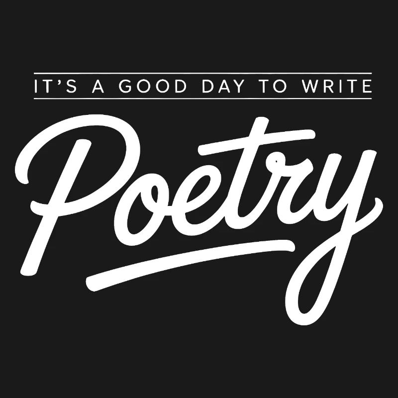 Poetry Script Monochrome Tee