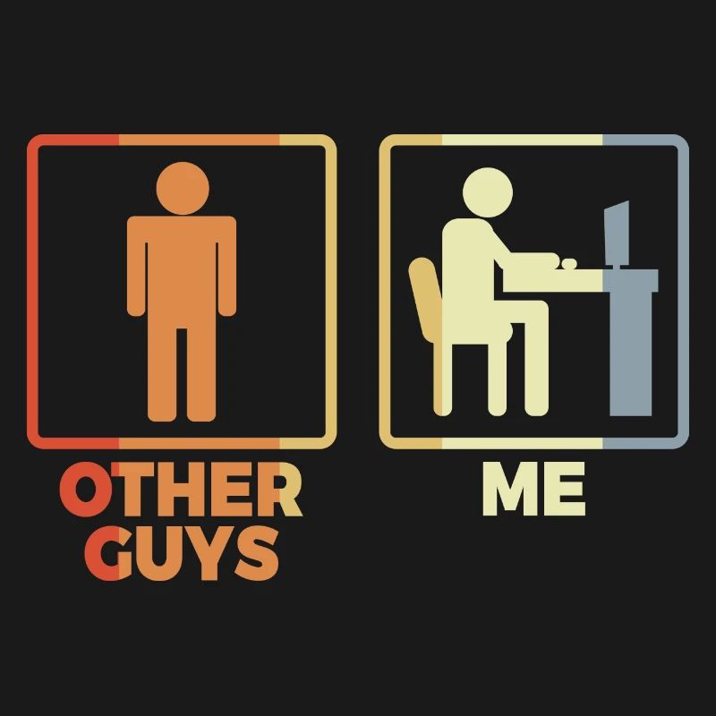 Programmer stick figure