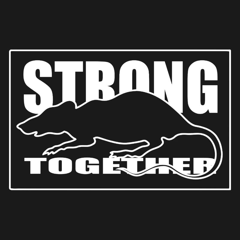 Unity Rodent Silhouette Graphic Tee white