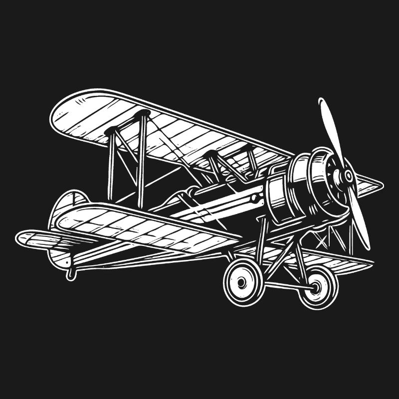 Doppeldecker Oldtimer, Klassisches Flugzeug Design