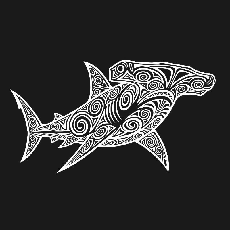 Conception de plongée maorie de requin-marteau