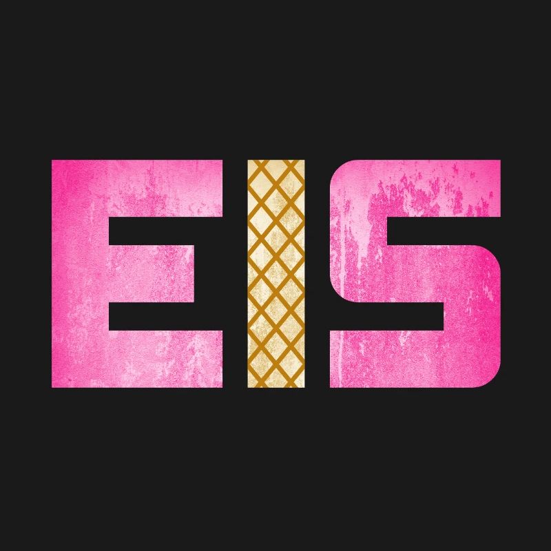 Eis Waffel Eisdiele Eiscreme Eiskrem Sommer pink