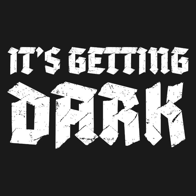 C’est Getting Dark Graffiti design typographique