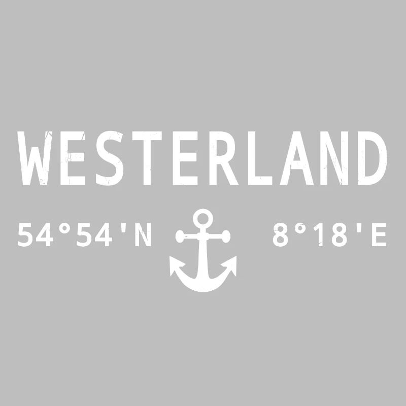 Westerland-Design mit Kompass und Anker