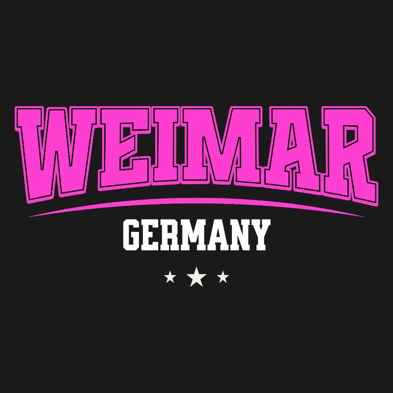 Weimar Germany Pink Retro Logo