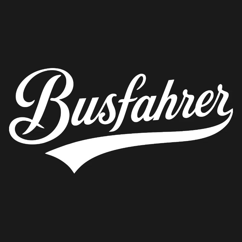 Beruf Busfahrer Text Design