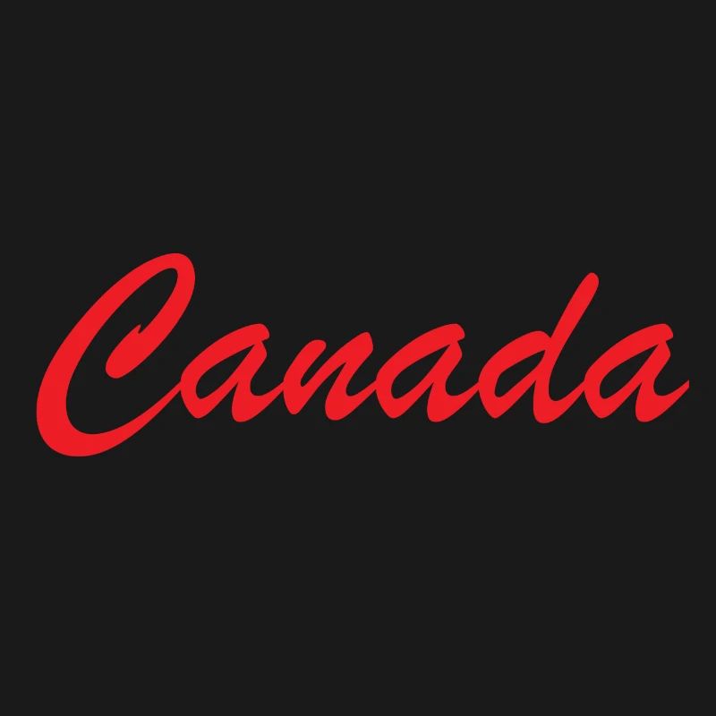 Canada Script Lettering Red